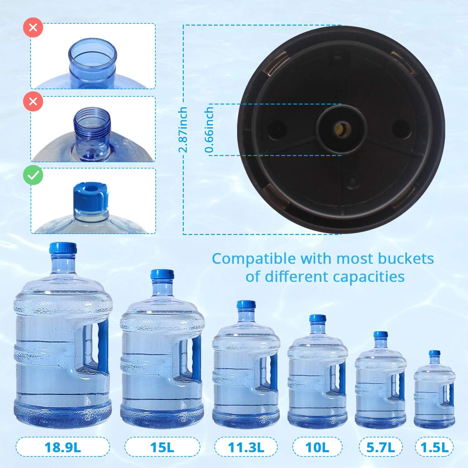 Mjiya 5 Gallon Water Dispenser, Universal Water Bottle Pump, Automatic Water Jug Dispenser With Switch And Usb, For Camping, Kit